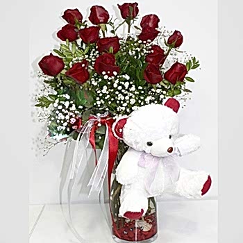 14 Güllü Vazolu Ayıcık