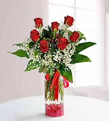 BU GÜNE ÖZEL İNDİRİMLİ  7 Güllü Aşk Vazosu