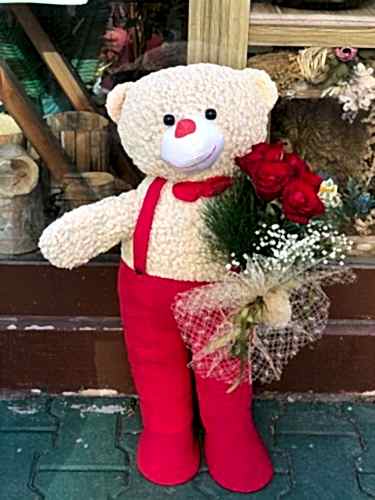 70 cm Ayıcık Ve 7Gül