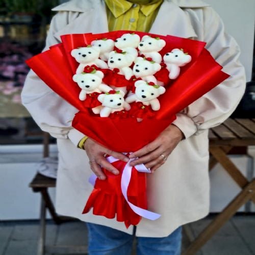 Kayseri Çiçek 10 Ayıcıklı Buket