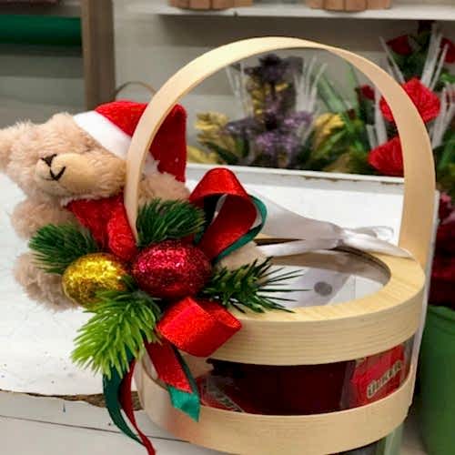 Ayıcıklı Sepet Gül ve Napolitan