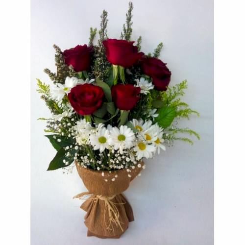 5 Güllü Papatya Buketi  Kayseri Çiçek