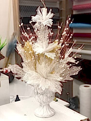 Seramik Vazo Yapay Simli