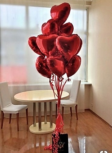 10 Adet Uçan Balon Kalpli