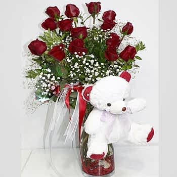 14 Güllü Vazolu Ayıcık